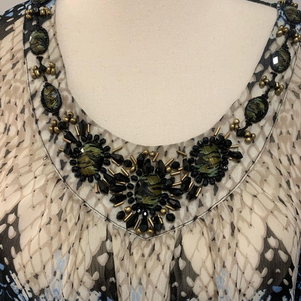 Cache | fish skin patterned sheer top - Picture 7 of 8